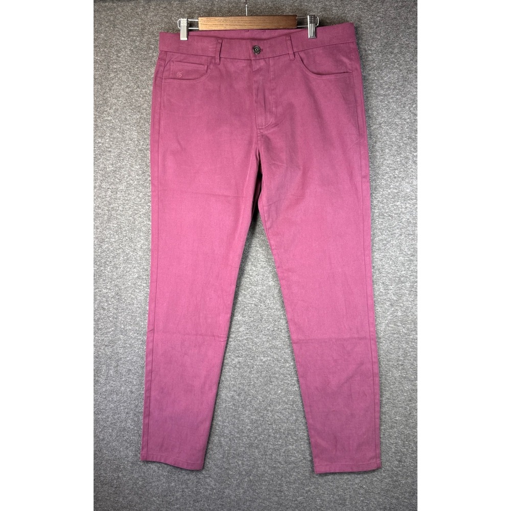 GREYSON Magenta Chinos Slim Fit Stretch Cotton Pants Mens Size 35x32 New‎ No Tag